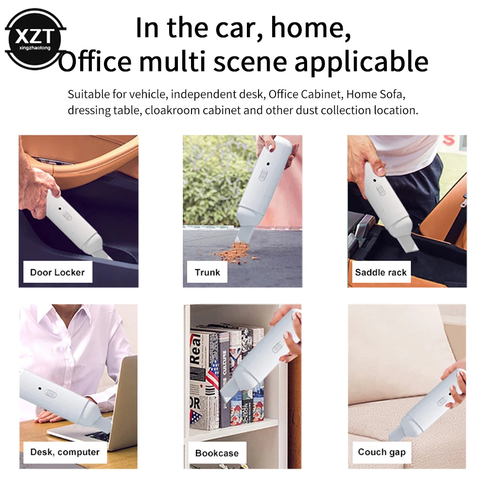 NEW Car Vacuum Cleaner Mini Cleaning Machine Strong Suction USB Handheld for Car Home Appliance Portable Wireless Cleaner