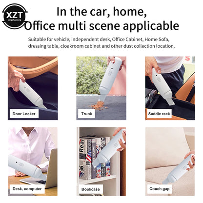 NEW Car Vacuum Cleaner Mini Cleaning Machine Strong Suction USB Handheld for Car Home Appliance Portable Wireless Cleaner