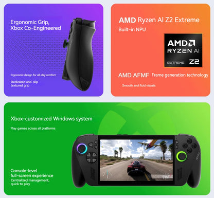 ROG XBOX ALLY X 7'' Handheld With Windows11 Ryzen AI Z2 Extreme 24GB+1TB SSD 500nits Support VRR Variable Refresh Rate Console